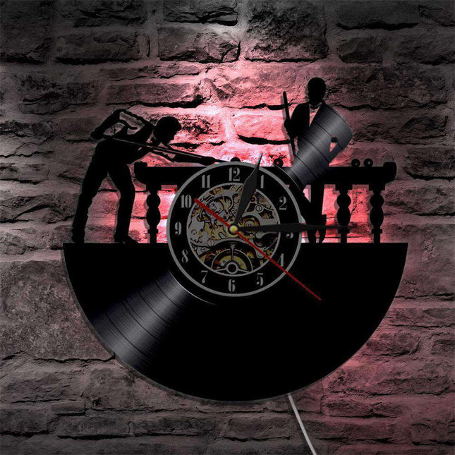 Retro biljard vinylklokke med LED