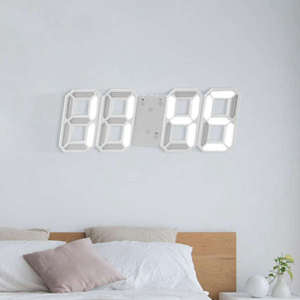 Moderne digital 3D LED veggklokke