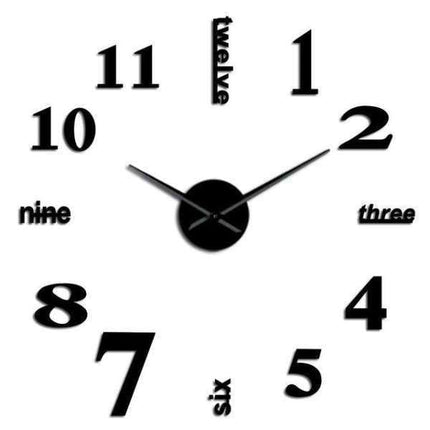 DIY veggklokke med engelske tallord
