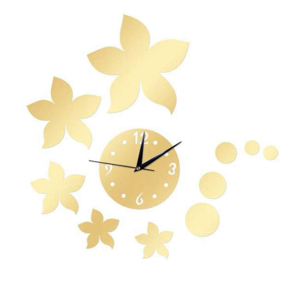 Stor DIY veggklokke med blomster