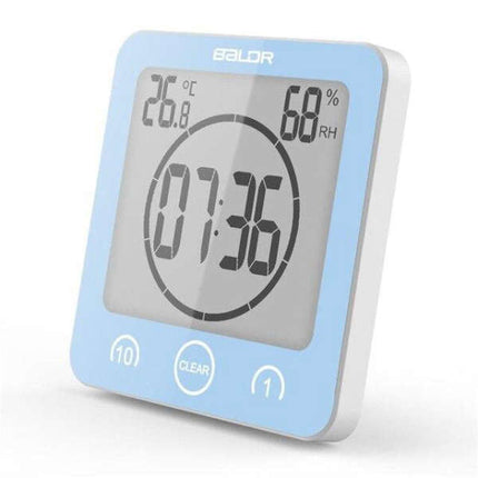 Digital firkantet klokke med termometer