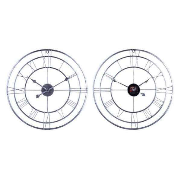 Stor metallklokke med dobbel sirkel