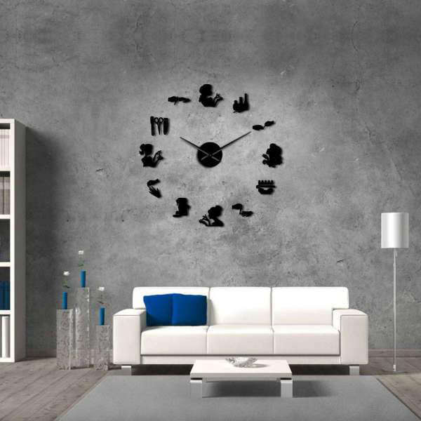 DIY veggklokke dekor for skjønnhetssalong