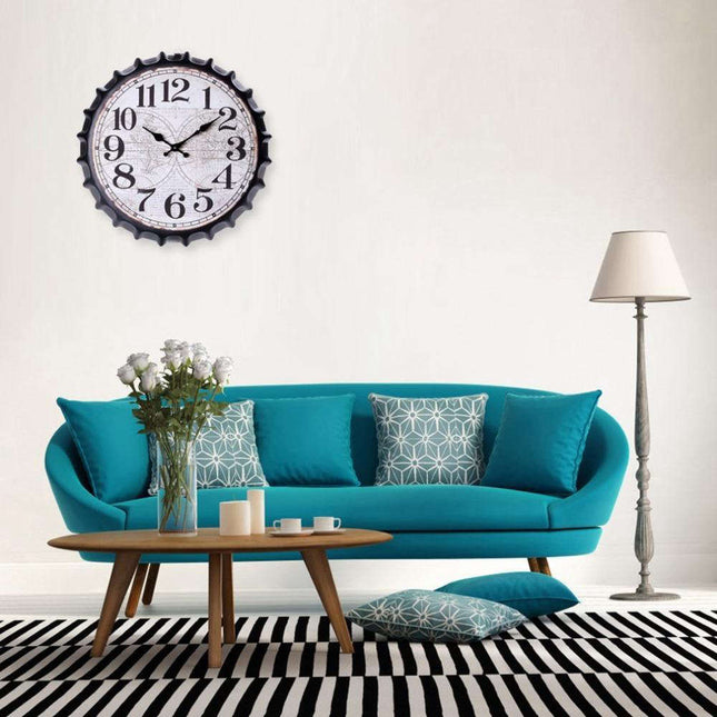 Retro veggklokke formet som ølkork