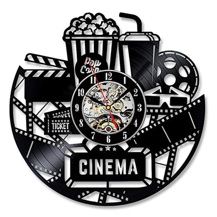 Unik vinylklokke med kino tema