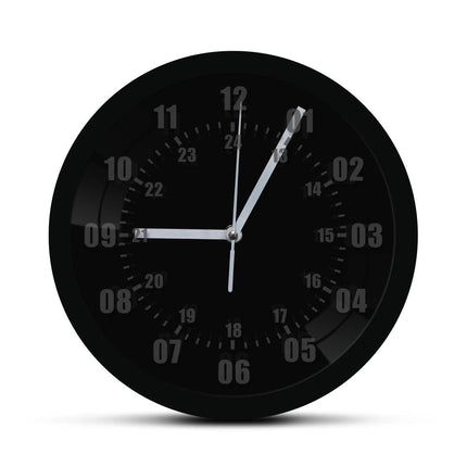 Militær stil LED veggklokke 24-timer