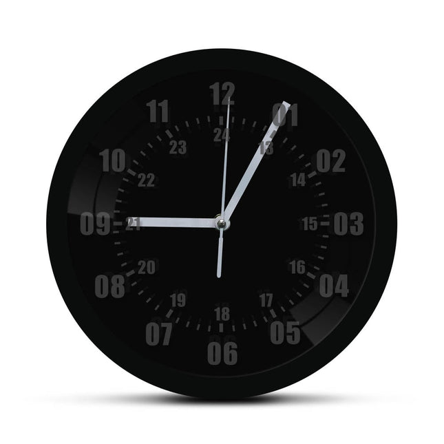 Militær stil LED veggklokke 24-timer