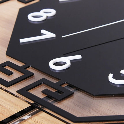 Åttekantet asiatisk veggklokke med pendel