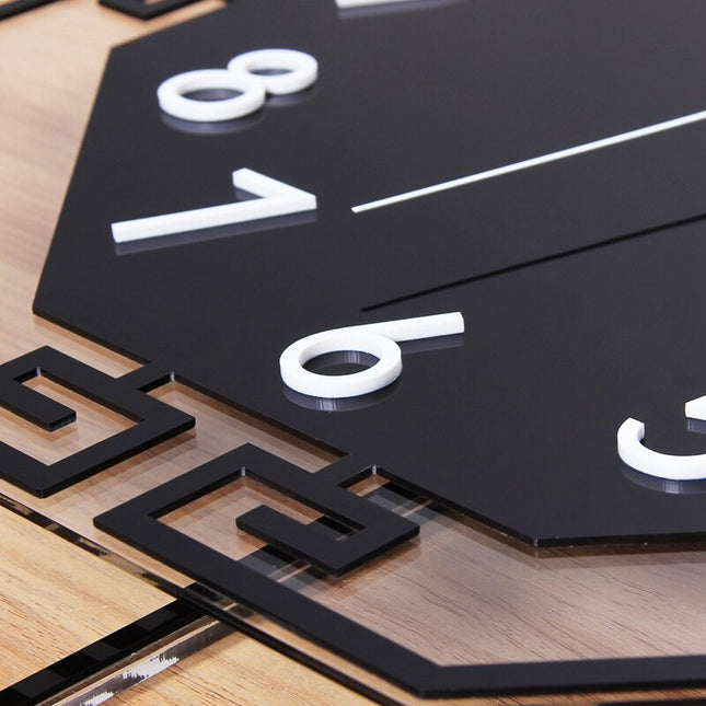 Åttekantet asiatisk veggklokke med pendel