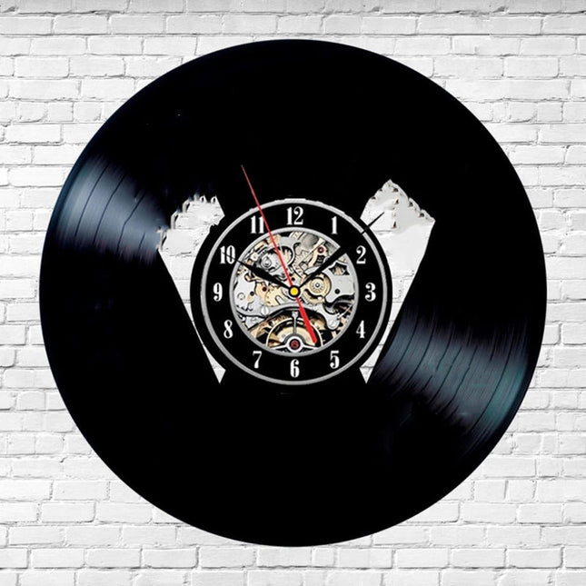 Retro biler vinylplate veggklokke dekor