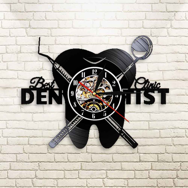 Vinylklokke gave til tannlege kontor