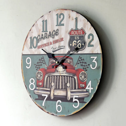 Route 66 veggklokke for garasje