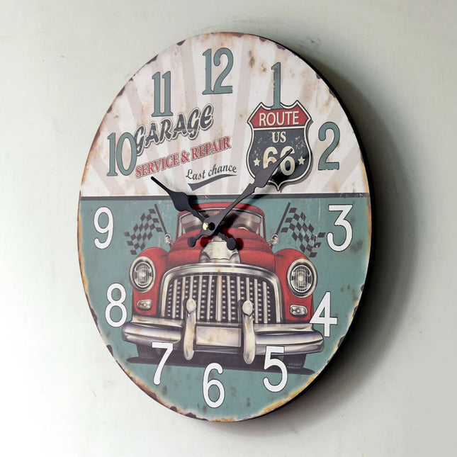 Route 66 veggklokke for garasje