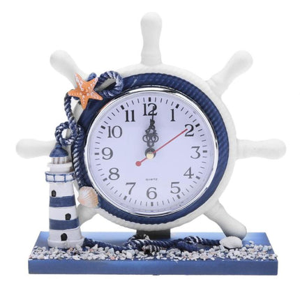 Maritim bordklokke formet som skipror