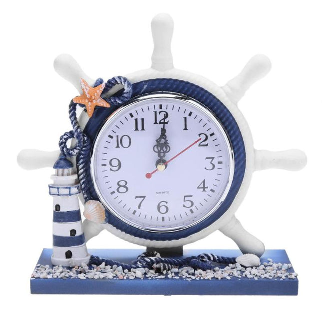Maritim bordklokke formet som skipror
