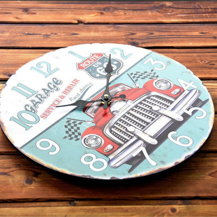 Route 66 veggklokke for garasje