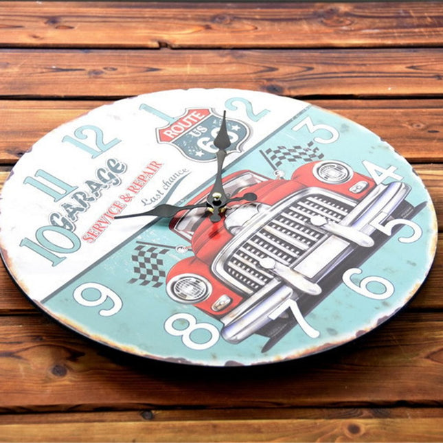 Route 66 veggklokke for garasje