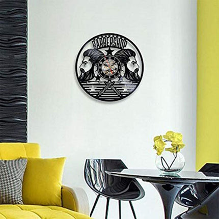 Vinylklokke med frisørmotiv for menn