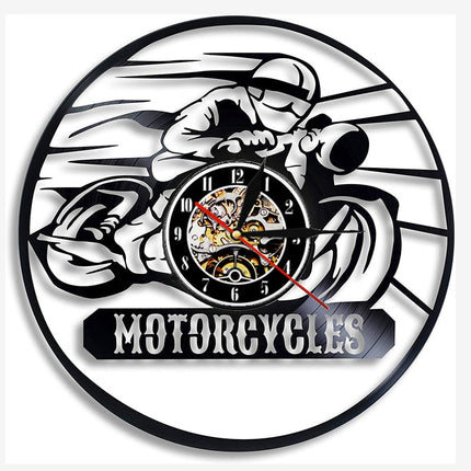 Kul motocross veggklokke av vinyl
