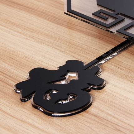 Åttekantet asiatisk veggklokke med pendel