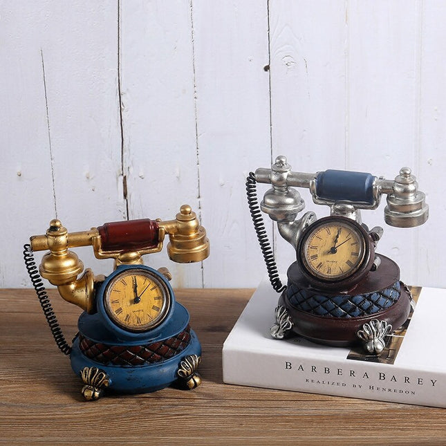 Retro bordklokke formet som telefon