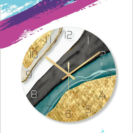 Abstrakt veggklokke med kunstnerisk design