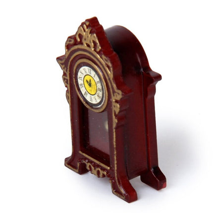 Vintage miniatyr bestefarsklokke til bord