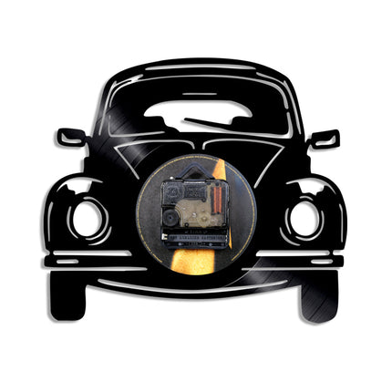 VW Boble bil vinylplate veggklokke