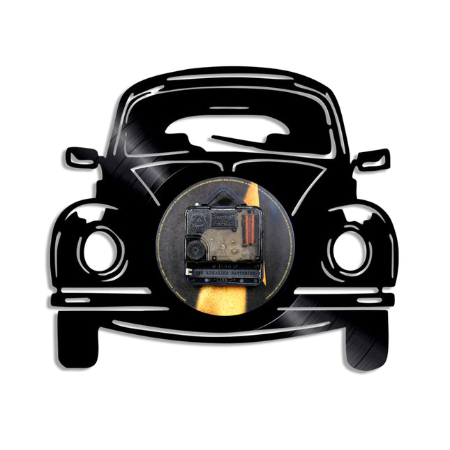 VW Boble bil vinylplate veggklokke