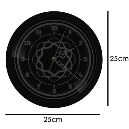Abstrakt design LED veggklokke med lys