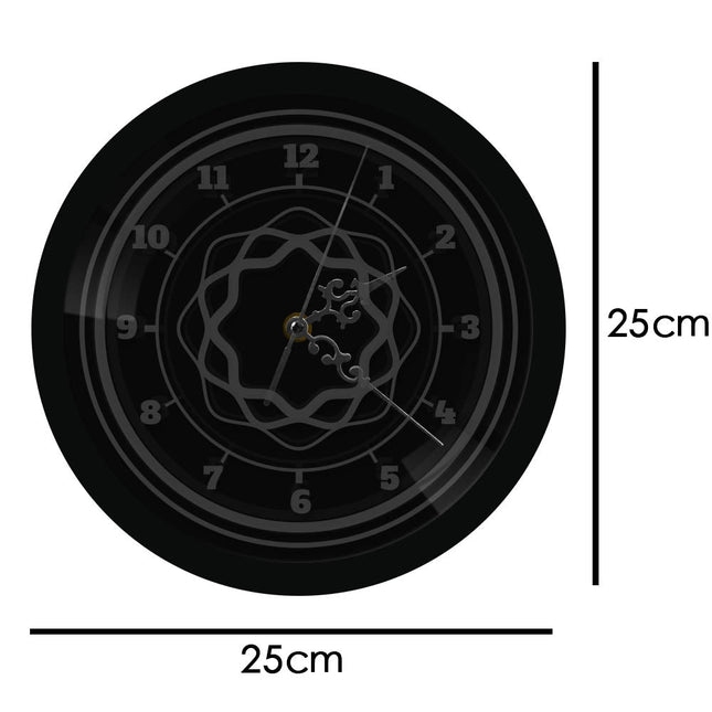 Abstrakt design LED veggklokke med lys