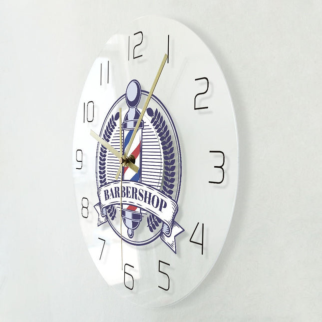 Dekorativ veggklokke for barbershop og frisør