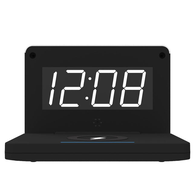 Digital vekkerklokke med trådløs lader