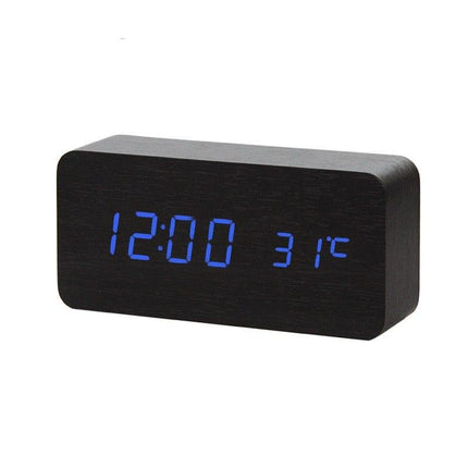 Digital LED vekkerklokke med temperatur