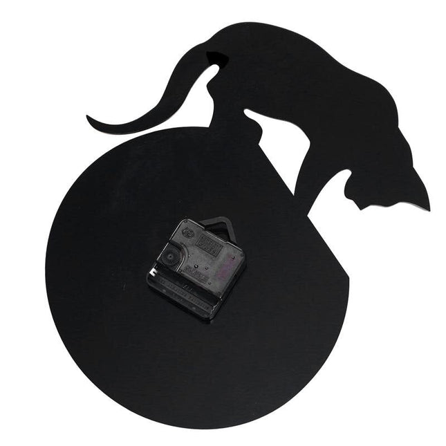 Veggklokke med katt og kaffe motiv