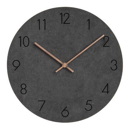 Minimalistisk rund veggklokke i gråblå
