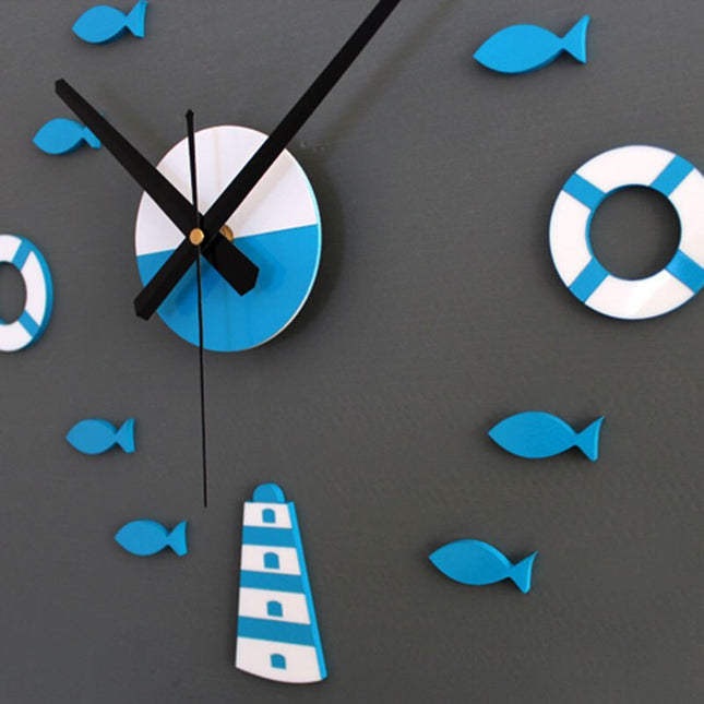 DIY veggklokke med maritimt tema