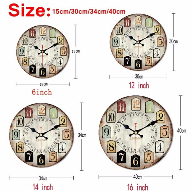 Veggklokke med tropisk bladmønster