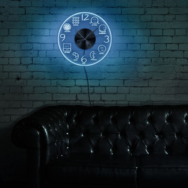 Moderne kunst LED veggklokke design
