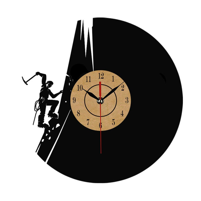 Veggklokke i vinyl med klatremotiv