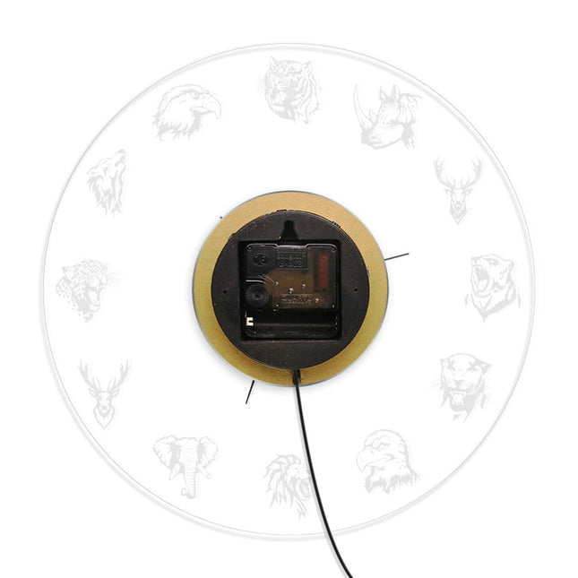 LED-veggklokke med lysende dyremotiver