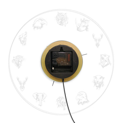 LED-veggklokke med lysende dyremotiver