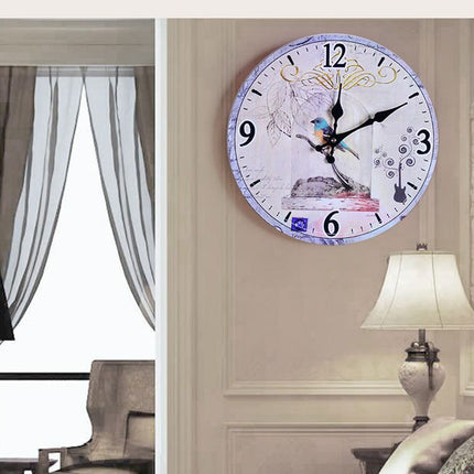 Retro 60-talls veggklokke, bilskilt design