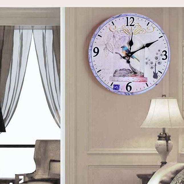 Retro 60-talls veggklokke, bilskilt design