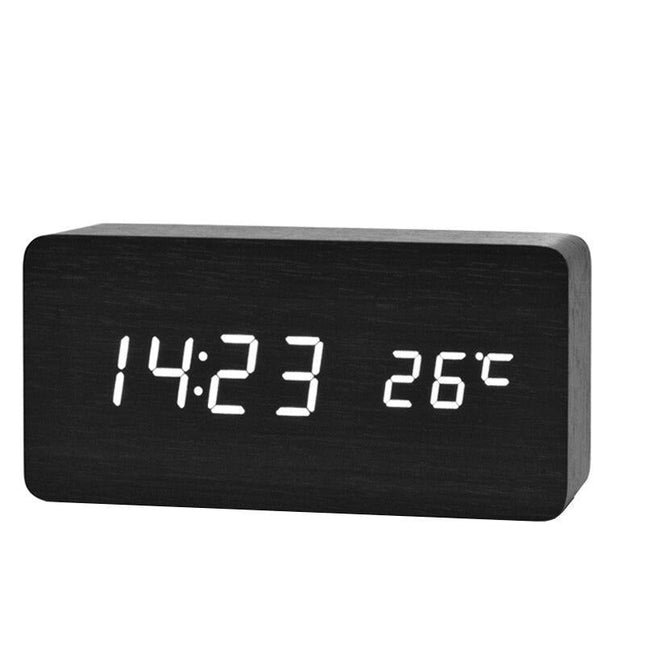 Klassisk digital vekkerklokke med temperatur