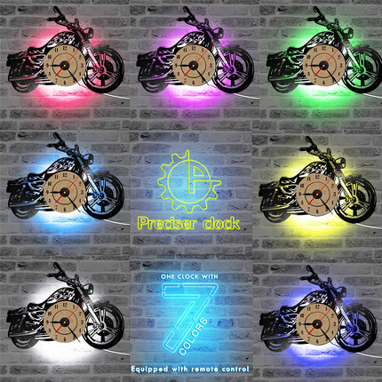 Motorsykkel vinylklokke for garasje dekor