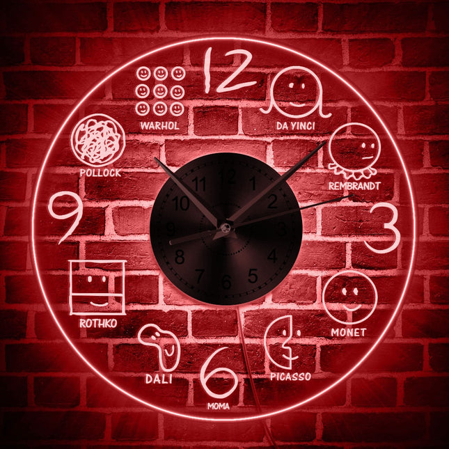 Moderne kunst LED veggklokke design