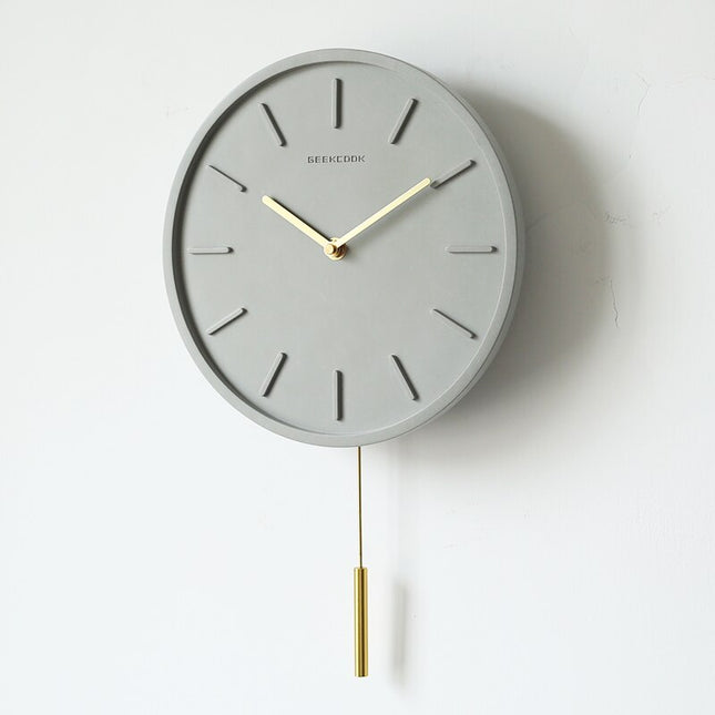 Minimalistisk rund veggklokke moderne design