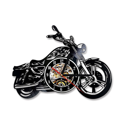 Motorsykkel vinylklokke for garasje dekor