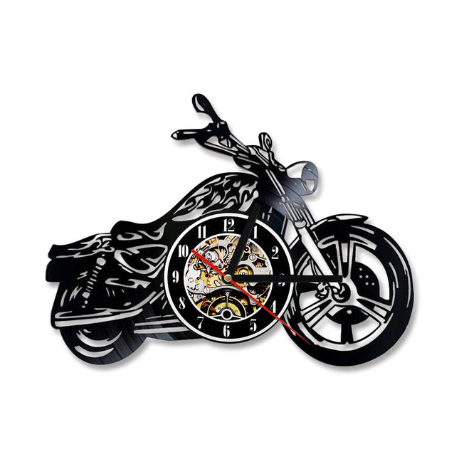 Motorsykkel vinylklokke for garasje dekor